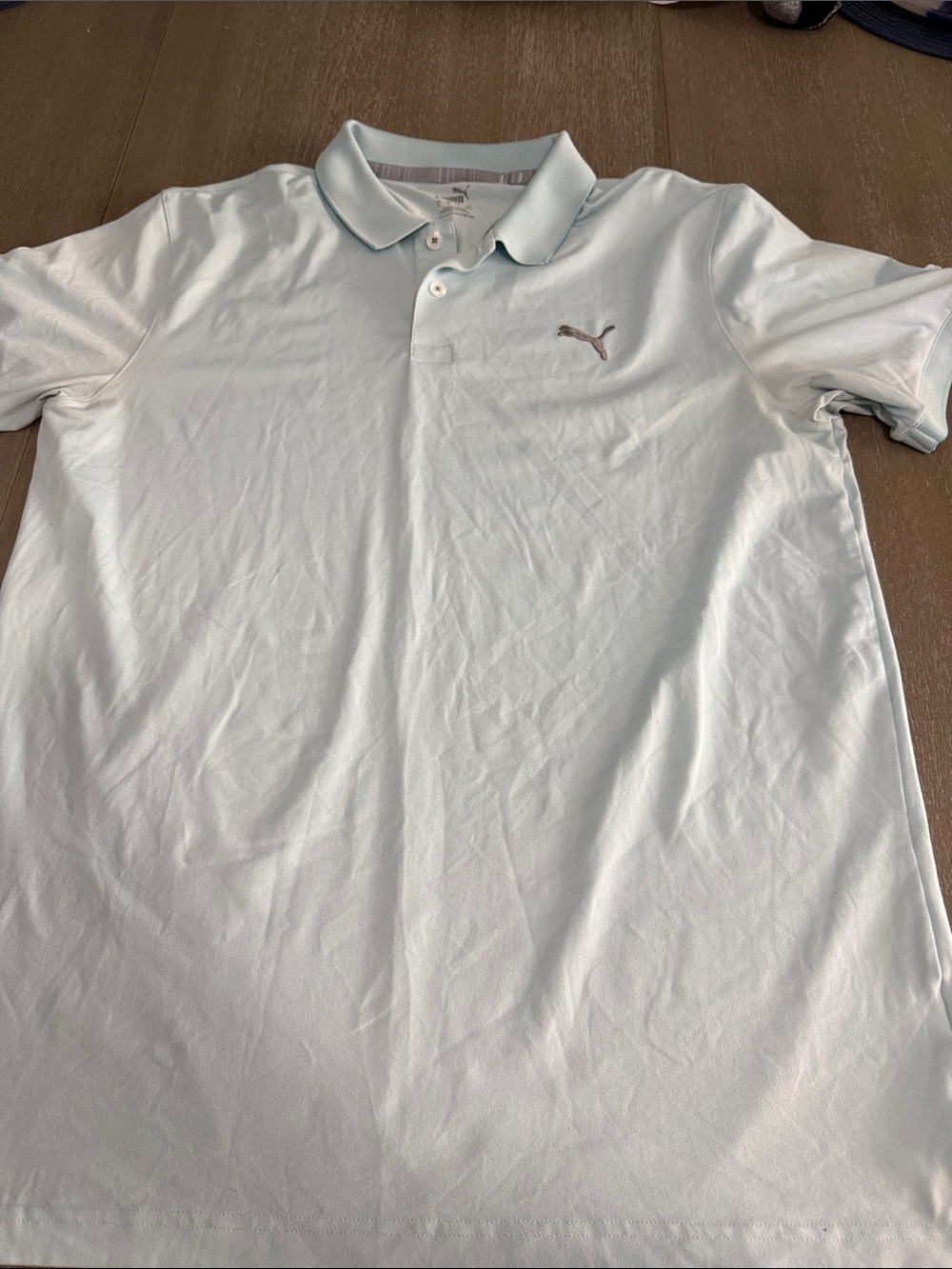 Puma Men’s Pale Blue Polo Shirt with Chest Logo